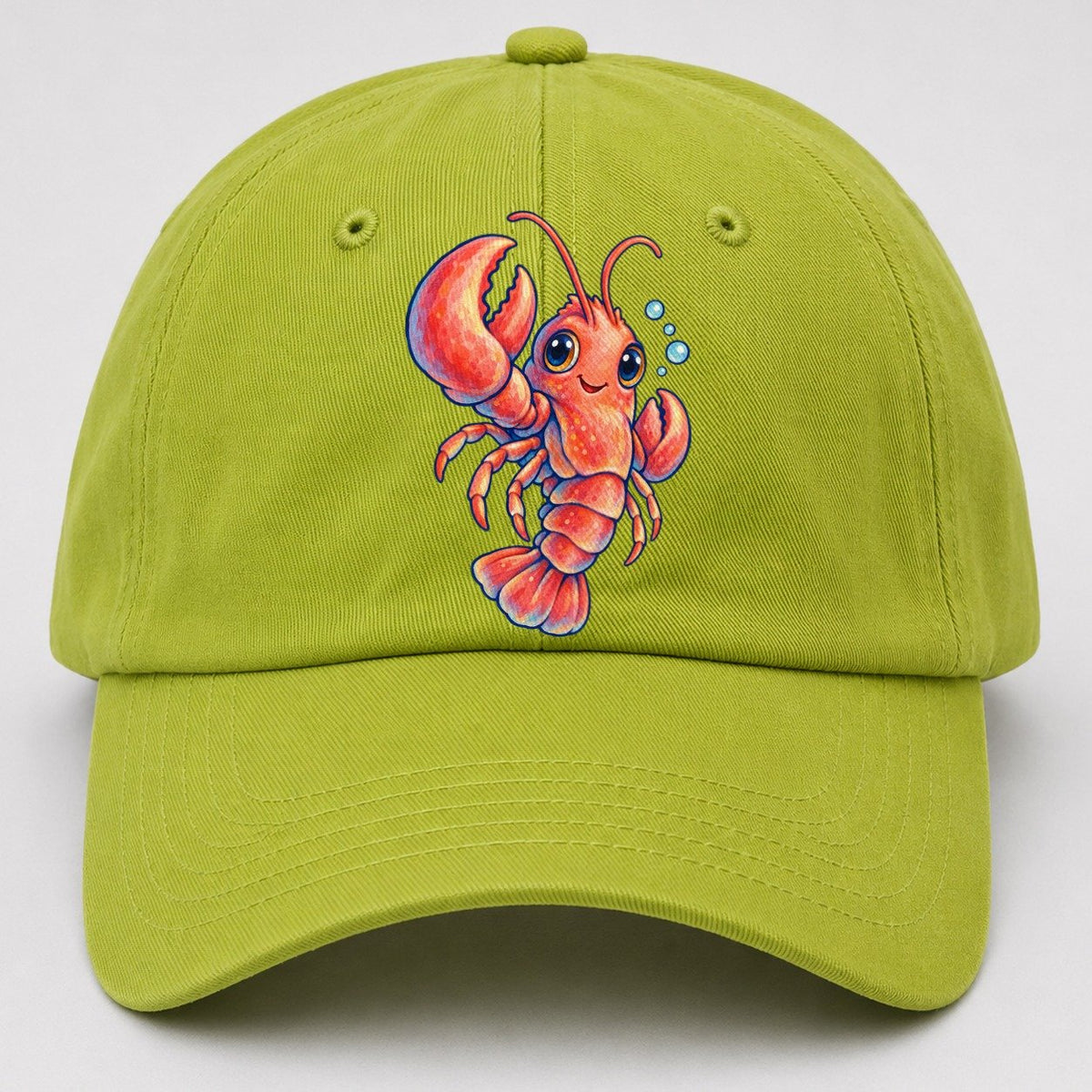 Lobster Three Quarter Float Sea Sprite Baseball Cap – Fluorescent Green