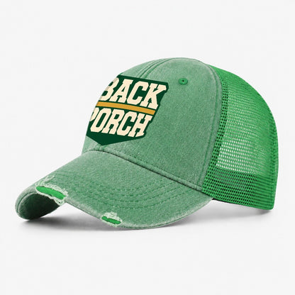 Back Porch Brew House Washed Trucker Hat – Ink Green