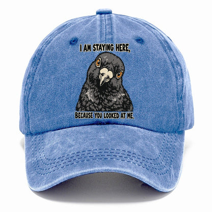 I Am Staying Here Feral Logic Classic Cap – Summer Sky