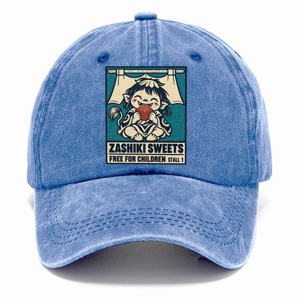 Zashiki Sweets Yokai Night Market Classic Cap – Summer Sky