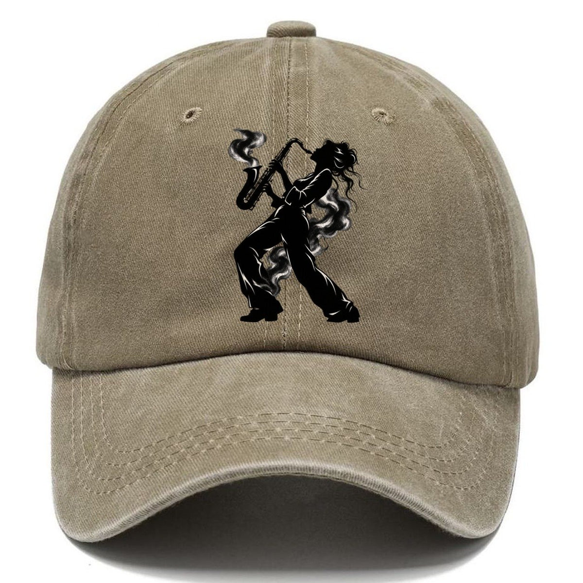 Woman Saxophone Player Classic Cap – Warm Sand