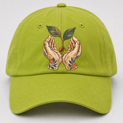 Open Hands Seedling Gentle Wild Baseball Cap – Fluorescent Green