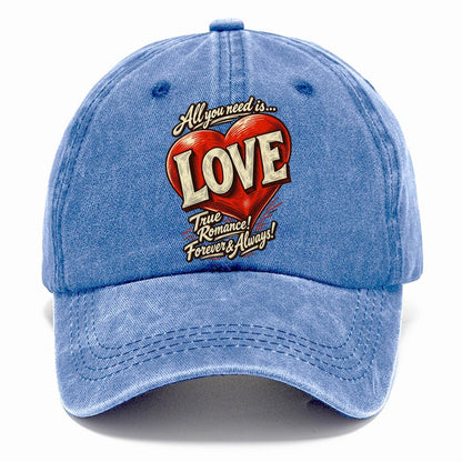 All You Need Is Love Heart Classic Cap – Summer Sky