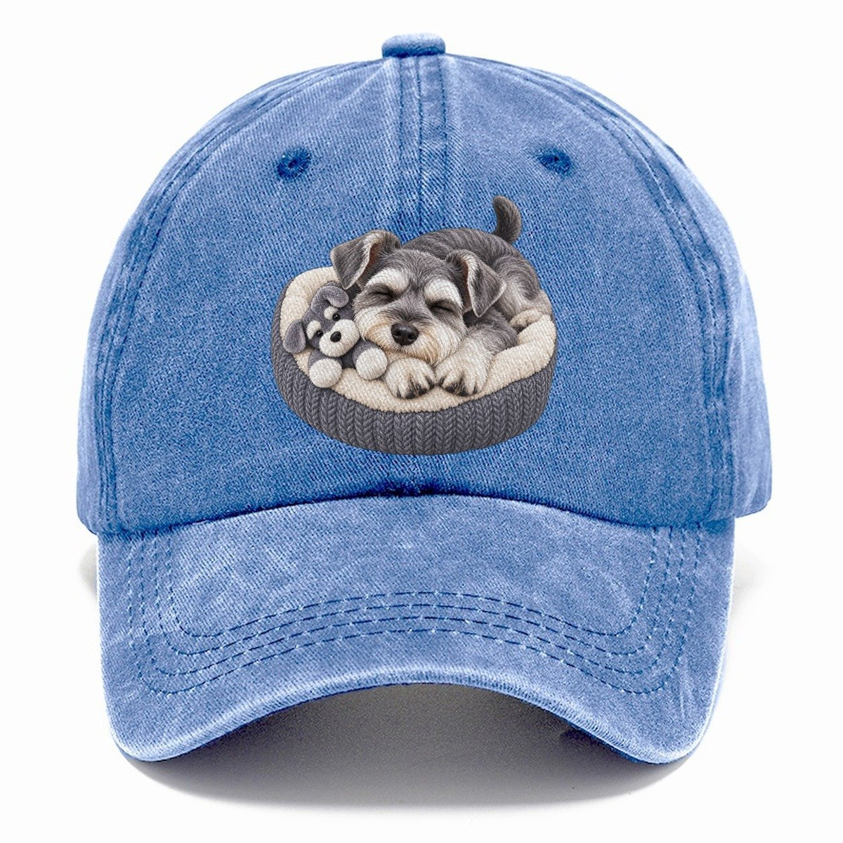Miniature Schnauzer Silhouette Classic Cap – Summer Sky