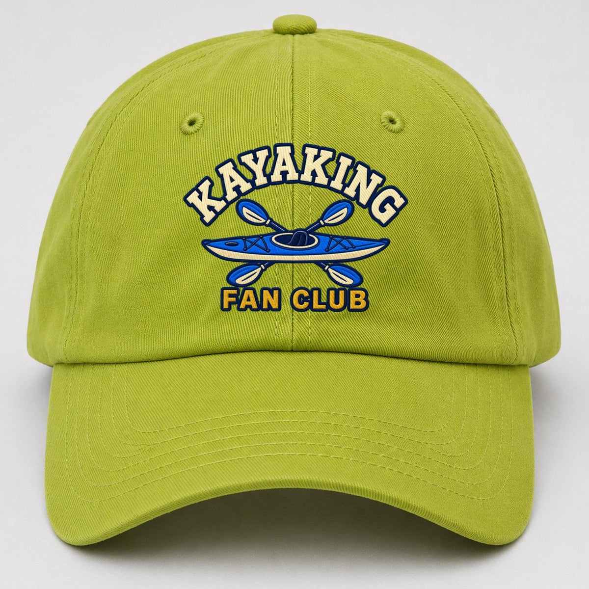 Kayaking Fan Club Baseball Cap – Fluorescent Green
