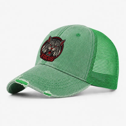 Bobcat Focus Badge Washed Trucker Hat – Ink Green