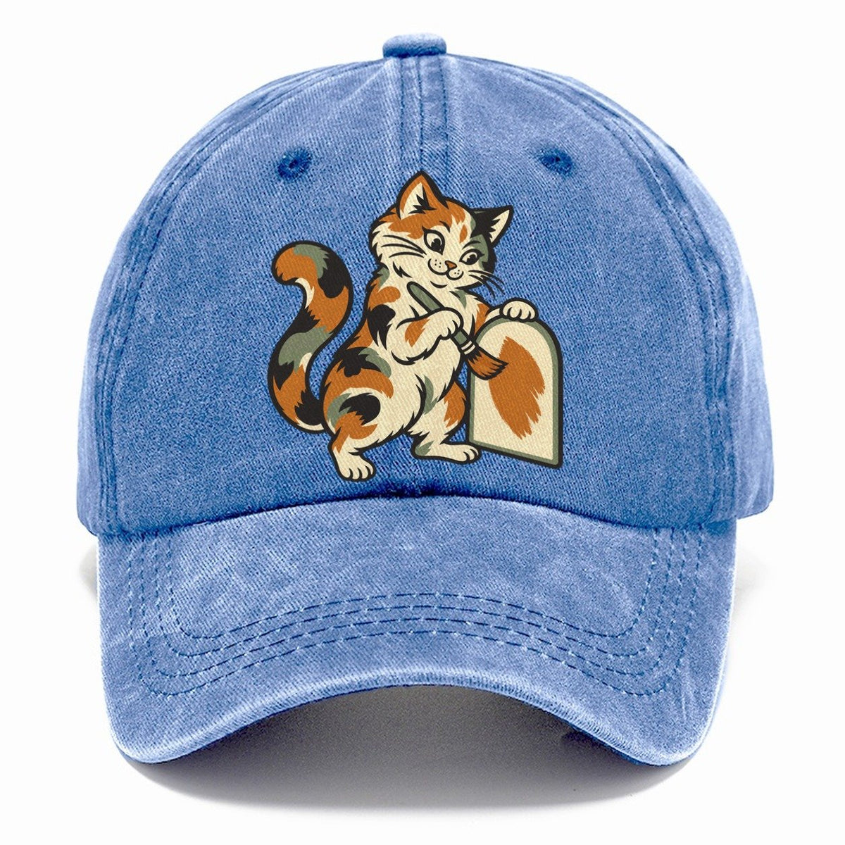 Calico Cat Painter Sundown Familiars Classic Cap – Summer Sky