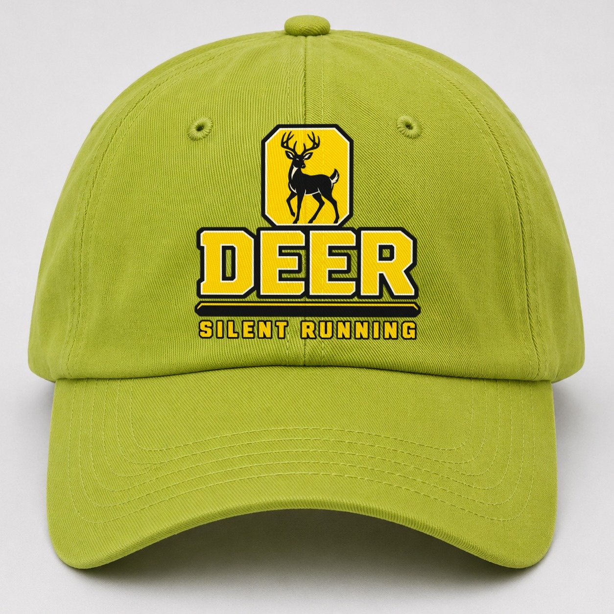 Deer Silent Running Heavy Duty Baseball Cap – Fluorescent Green