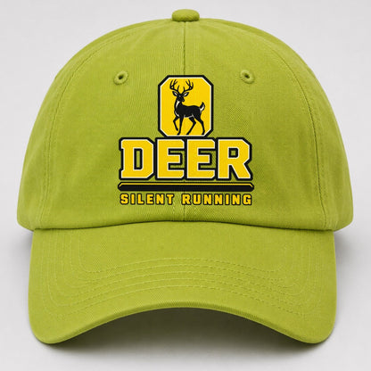Deer Silent Running Heavy Duty Baseball Cap – Fluorescent Green