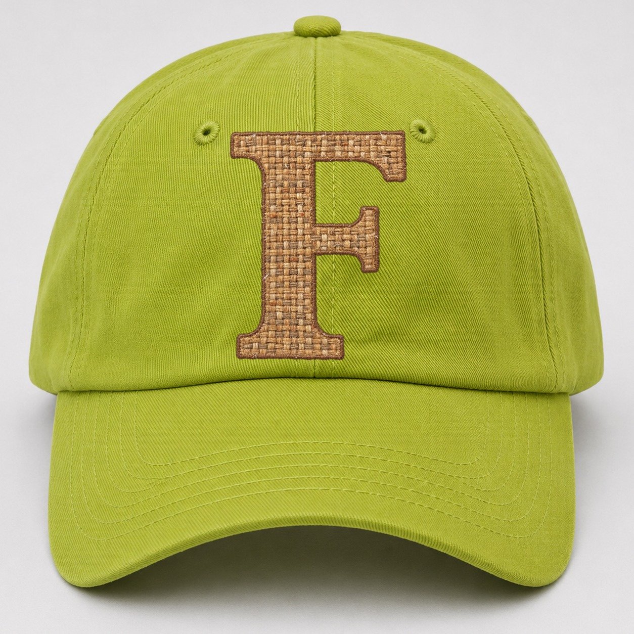 Woven Tweed F Monogram Baseball Cap – Fluorescent Green