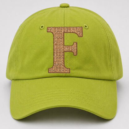 Woven Tweed F Monogram Baseball Cap – Fluorescent Green