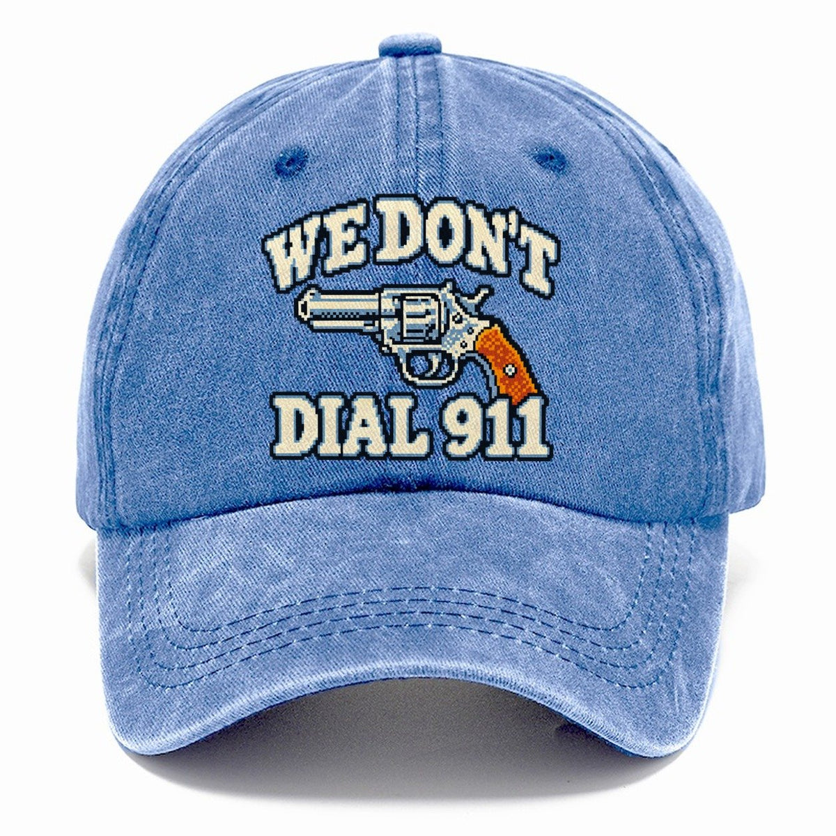 Arcade Pixel We Don't Dial 911 Classic Cap – Summer Sky