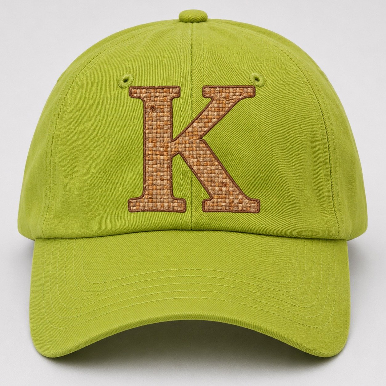 Woven Tweed K Monogram Baseball Cap – Fluorescent Green