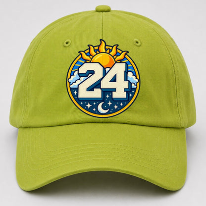 All Day Every Hour Number Club Baseball Cap – Fluorescent Green