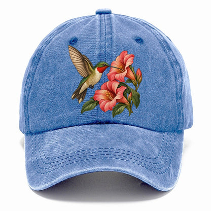 Ruby Throat Flower Arc Everyday Originals Classic Cap – Summer Sky