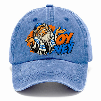 Oy Vey Drama Judaism Heritage Pop Art Classic Cap – Summer Sky
