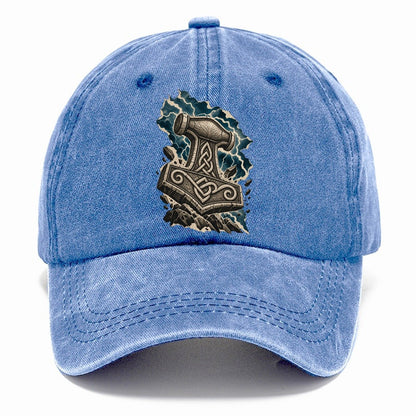 Mjolnir Hammer Celtic Knotwork Classic Cap – Summer Sky