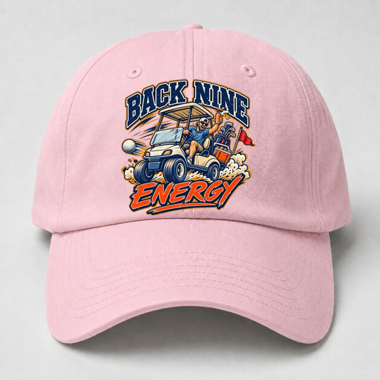Back Nine Energy Golf Life Baseball Cap – Pink