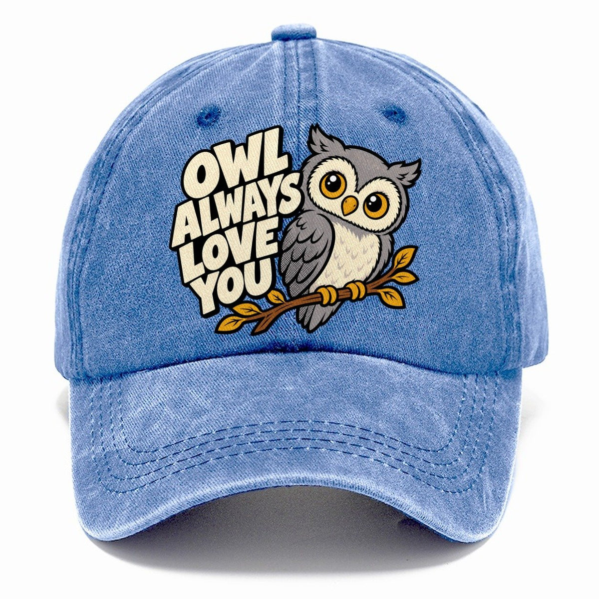 Pop Art Owl Animal Puns Classic Cap – Summer Sky