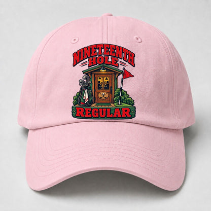 Nineteenth Hole Regular Golf Life Baseball Cap – Pink