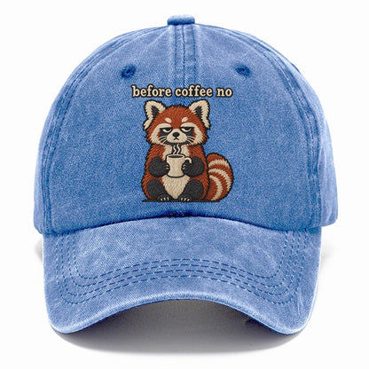 Before Coffee No Strongly Worded Classic Cap – Summer Sky
