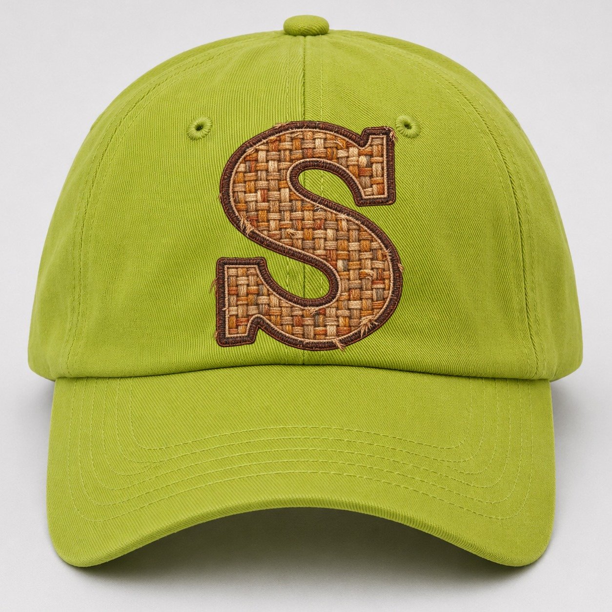 Woven Tweed S Monogram Baseball Cap – Fluorescent Green