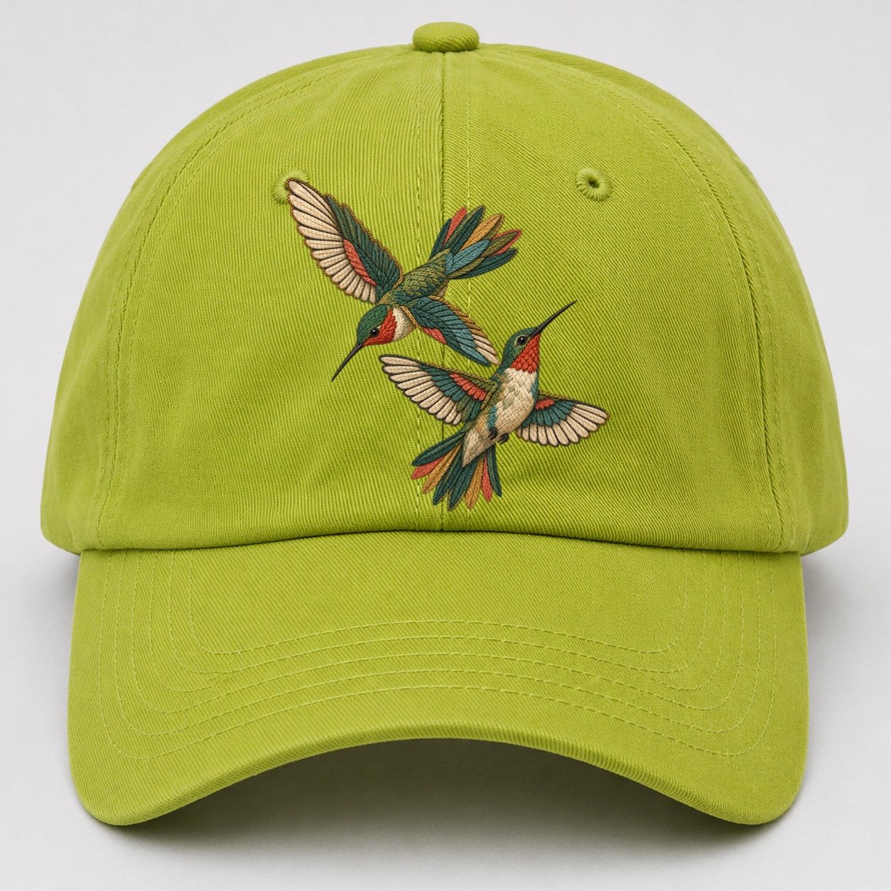 Crosswind Hummingbird Pair Gentle Wild Baseball Cap – Fluorescent Green