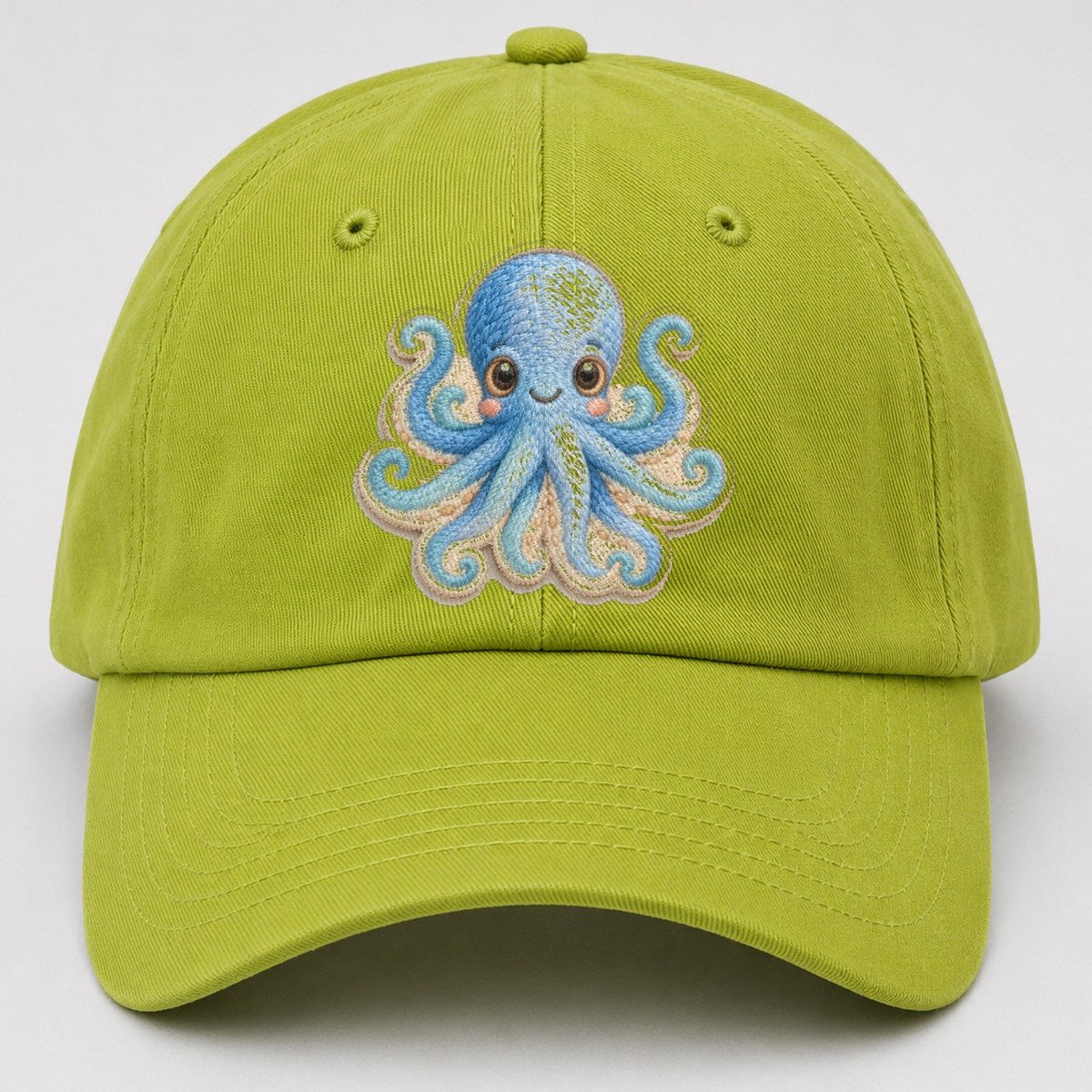 Pufferfish Puff Hello Sea Sprite Baseball Cap – Fluorescent Green