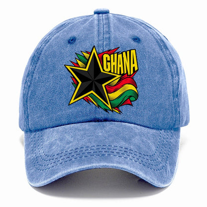 Ghana Black Star Classic Cap – Summer Sky
