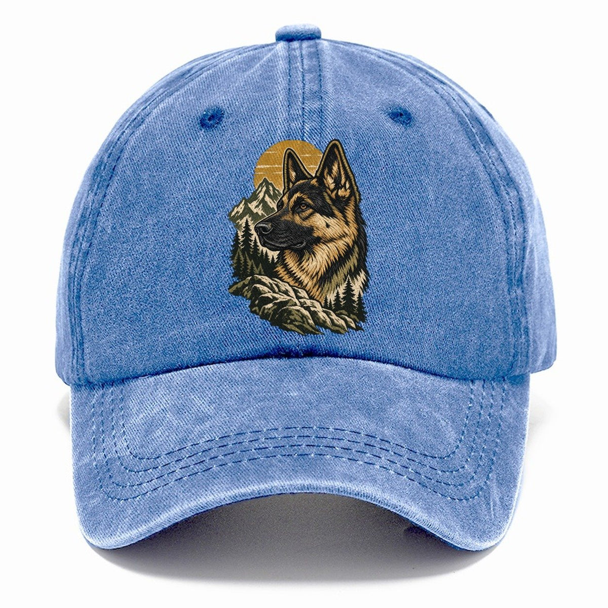 German Shepherd Mountain Sun Classic Cap – Summer Sky