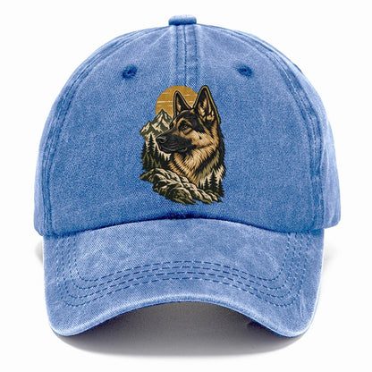 German Shepherd Mountain Sun Classic Cap – Summer Sky