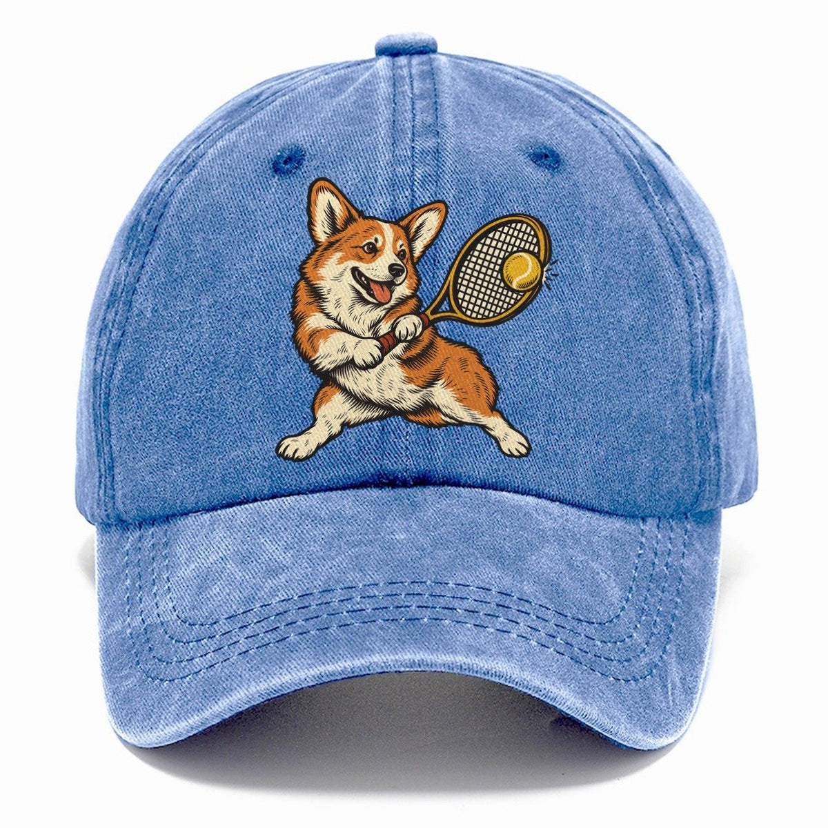 Corgi Tennis Return Sundown Familiars Classic Cap – Summer Sky