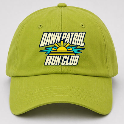 Dawn Patrol Run Club 90S Running Clubs Baseball Cap – Fluorescent Green