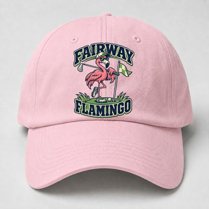 Fairway Flamingo Golf Life Baseball Cap – Pink