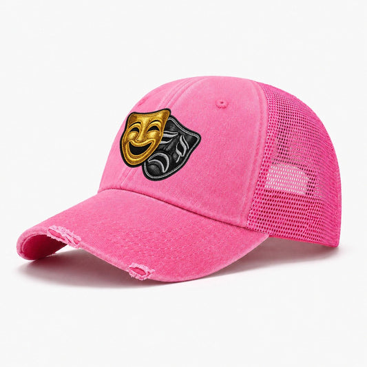 Broadway Masks Washed Trucker Hat – Rose