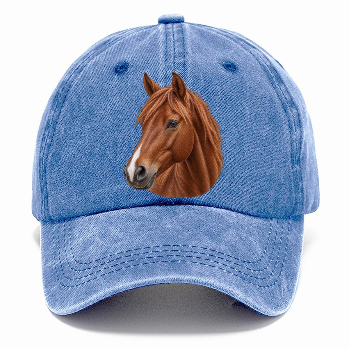 Chestnut Horse Gentle Muzzle Pastimes Companions Classic Cap – Summer Sky