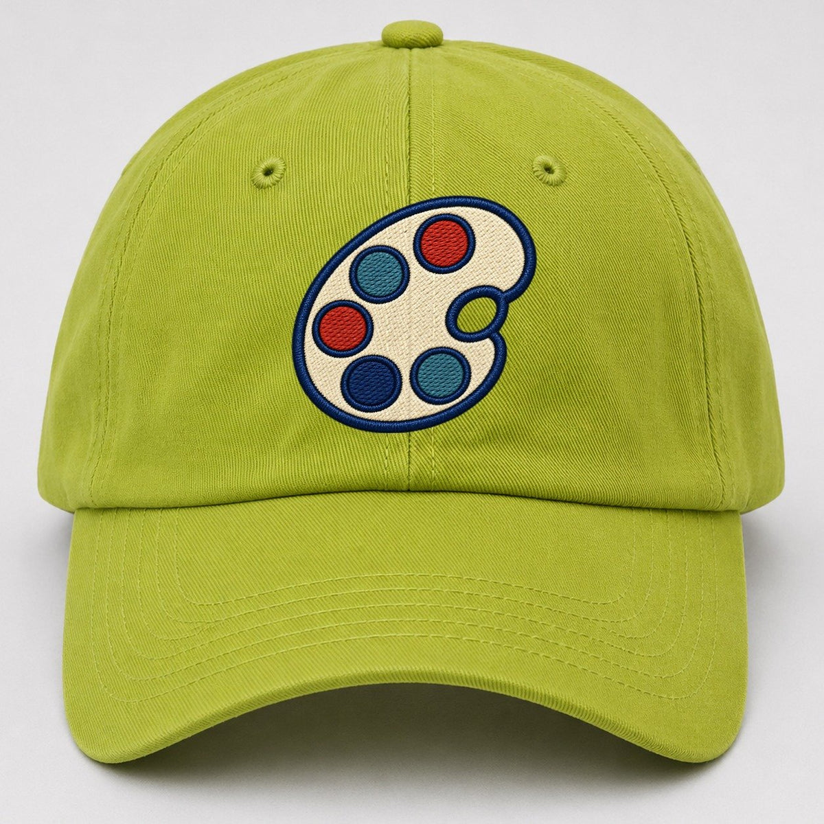 Painter Palette Tiny Solo Marks Baseball Cap – Fluorescent Green