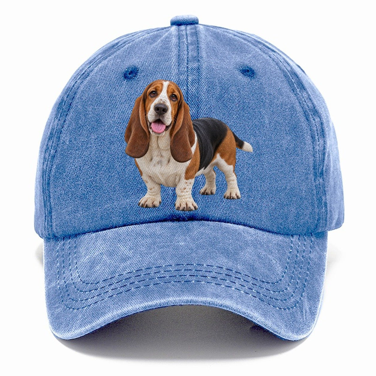 Basset Hound Standing Top Breeds Classic Cap – Summer Sky