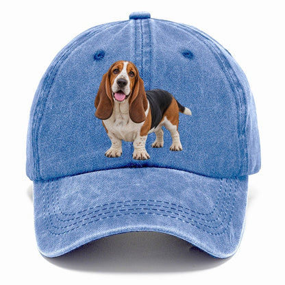 Basset Hound Standing Top Breeds Classic Cap – Summer Sky