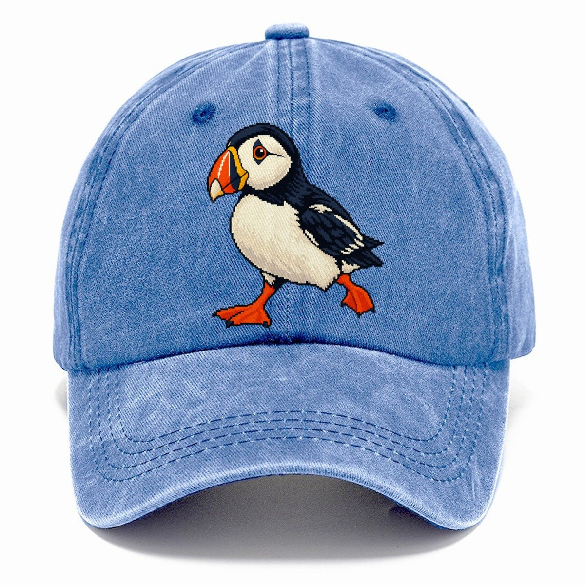 Pixel Art Puffin Classic Cap – Summer Sky