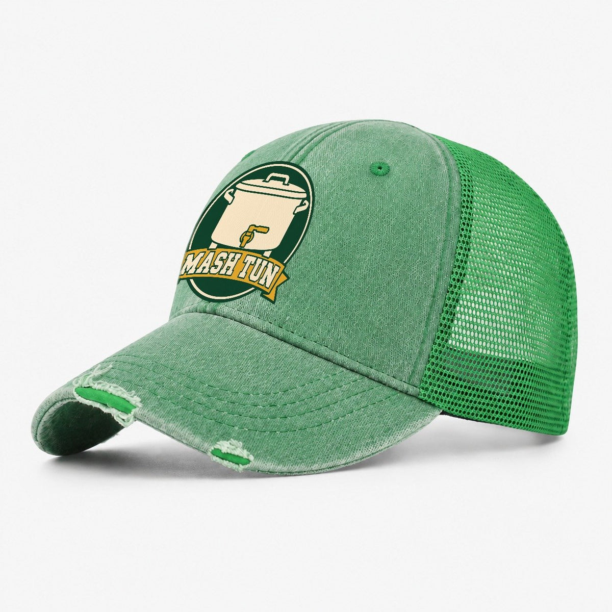 Mash Tun Plate Washed Trucker Hat – Ink Green