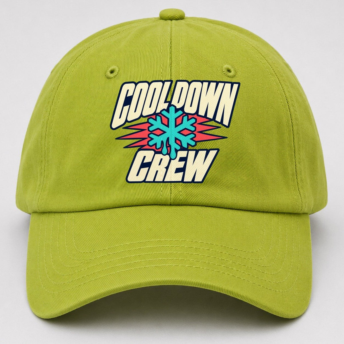 Cool Down Crew 90S Running Clubs Baseball Cap – Fluorescent Green