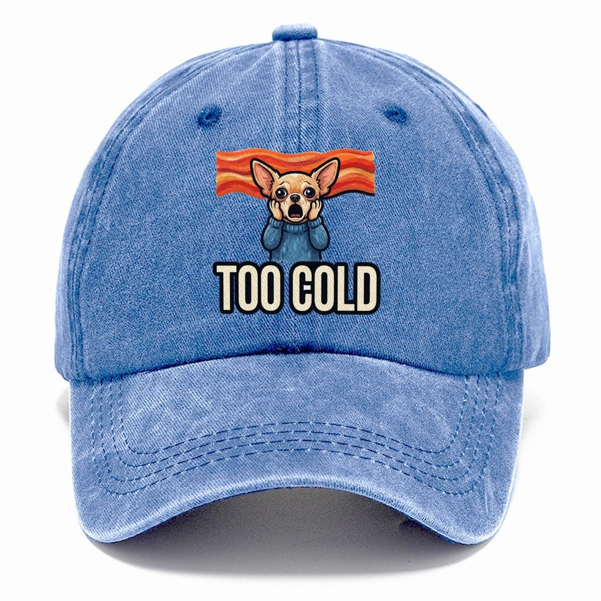 Chihuahua Scream Too Cold Scream Classic Cap – Summer Sky