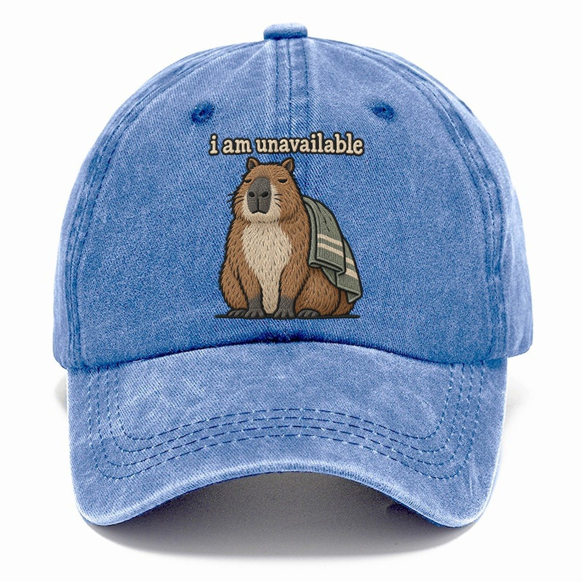 I Am Unavailable Strongly Worded Classic Cap – Summer Sky