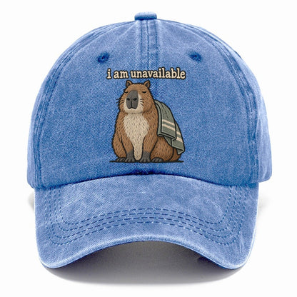 I Am Unavailable Strongly Worded Classic Cap – Summer Sky