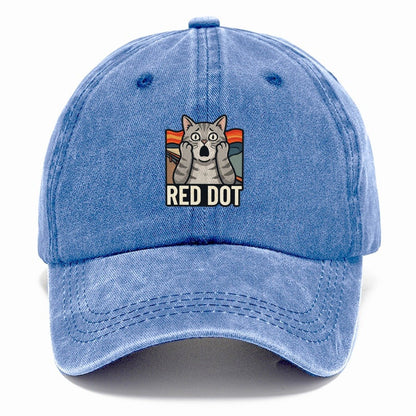 Tabby Cat Scream Red Dot Scream Classic Cap – Summer Sky