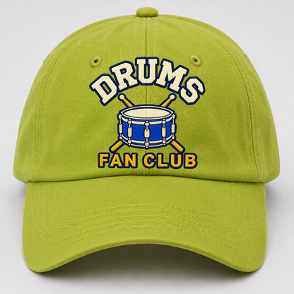 Drums Fan Club Baseball Cap – Fluorescent Green