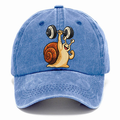 Snail Slow Gains Animal Lifters Classic Cap – Summer Sky