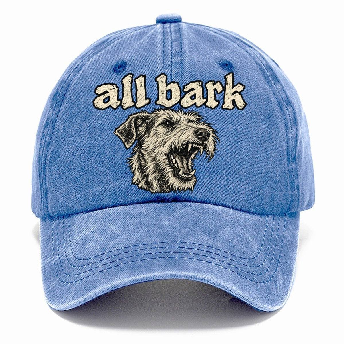 A Snarling Wire Haired Terrier Head In Three Quarter View Bark For Me Classic Cap – Summer Sky