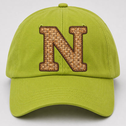 Woven Tweed N Monogram Baseball Cap – Fluorescent Green
